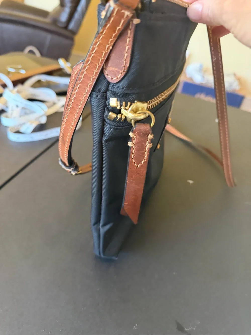 Fry black nylon crossbody